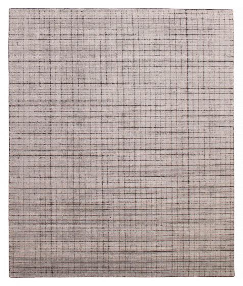 Indian Ananda 8'0" x 9'6" Hand Loomed Silk Rug 