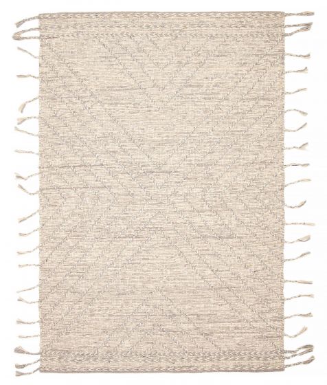Indian Sienna 5'5" x 7'9" Braid weave Wool Rug 