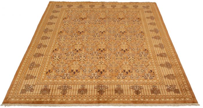 Indian Shalimar 8'0" x 9'10" Hand-knotted Wool Rug 
