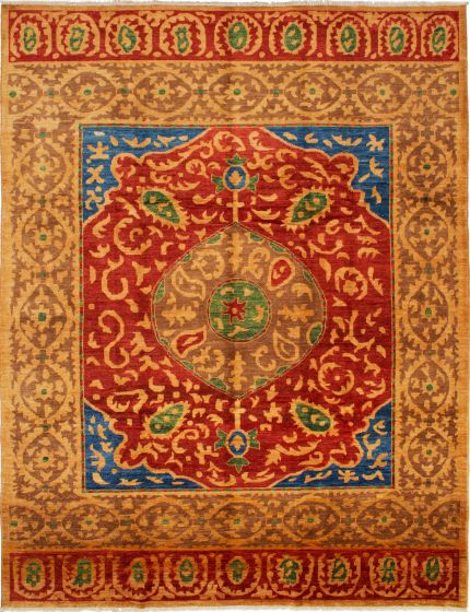 Indian Shalimar 10'3" x 13'7" Hand-knotted Wool Rug 