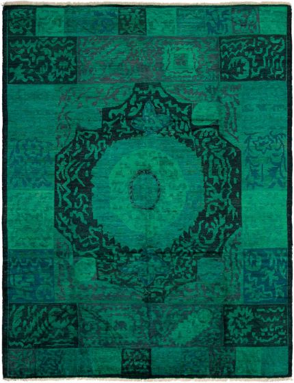 Indian Vibrance 9'1" x 11'7" Hand-knotted Wool Rug 