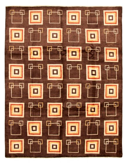 Pakistani Peshawar Ziegler 8'0" x 10'5" Hand-knotted Wool Rug 