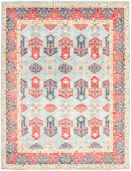 Afghan Aryana 8'11" x 11'11" Hand-knotted Silk, Wool Rug 