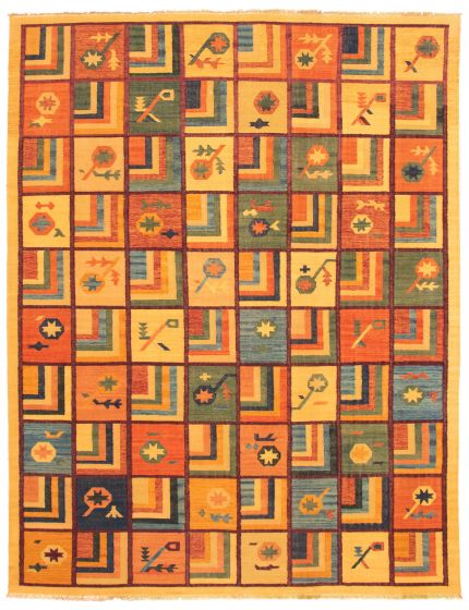 Turkish Sundance 9'3" x 12'0" Flat-Weave Wool Kilim 