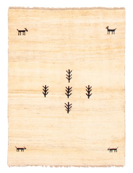 Indian Kashkuli Gabbeh 4'9" x 6'3" Hand-knotted Wool Rug 