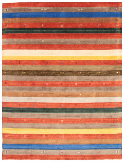 Indo Gabbeh 9'3" x 12'0" Hand Loomed Wool Rug 