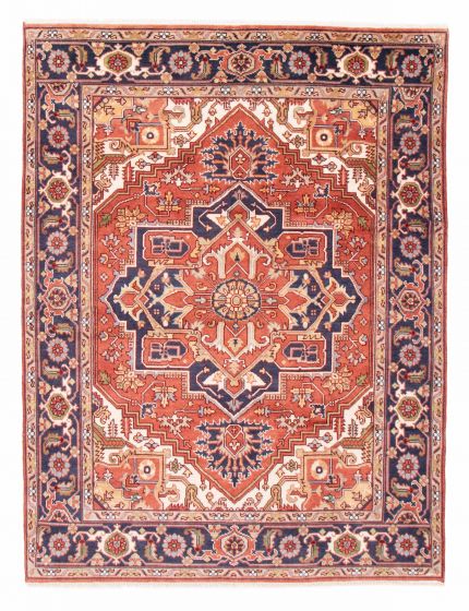 Indian Serapi Heritage 7'9" x 9'11" Hand-knotted Wool Rug 