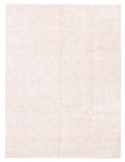 Indian Silk Shadow 8'2" x 10'2" Hand Loomed Silk & Wool Rug 