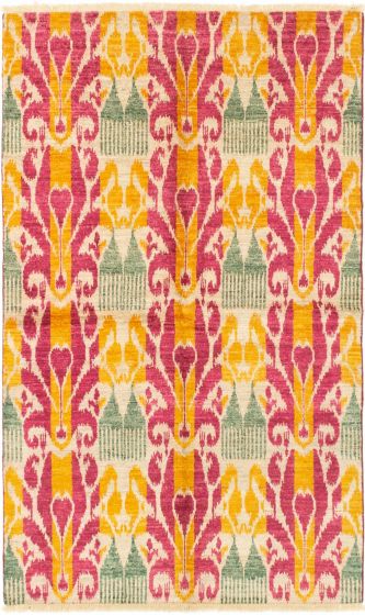 Indian Shalimar 5'0" x 8'3" Hand-knotted Wool Rug 