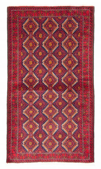 Afghan Royal Baluch 3'4" x 5'8" Hand-knotted Wool Rug 