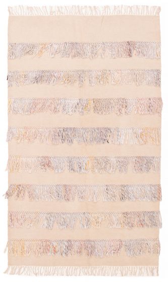 Indian Marrakech 5'0" x 8'2" Flat-Weave Wool Kilim 