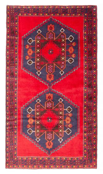 Afghan Teimani 3'7" x 6'6" Hand-knotted Wool Rug 