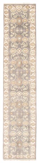 Indian Royal Oushak 2'7" x 11'10" Hand-knotted Wool Rug 