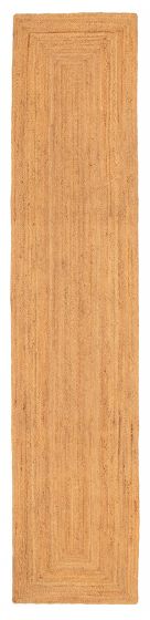Indian Palas Denizli 2'8" x 13'3" Braided Weave Jute Runner Rug 