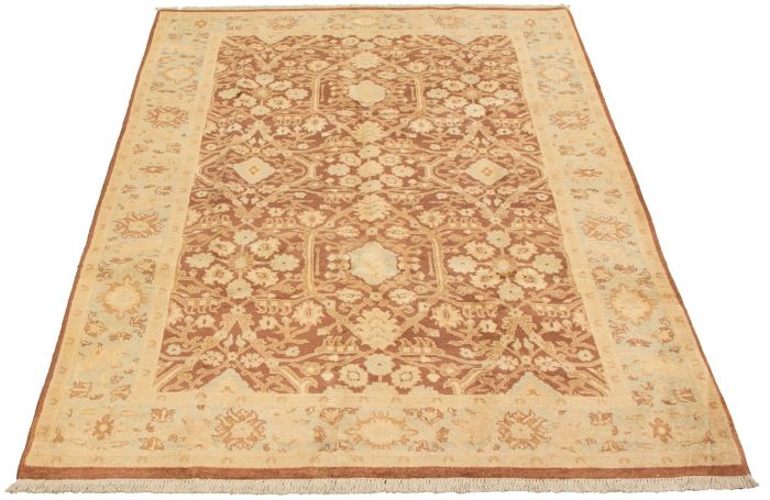 Pakistani Peshawar Oushak 6'1" x 9'2" Hand-knotted Wool Rug 