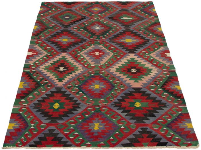 Kilim sivas 5'2" x 10'4" en laine
