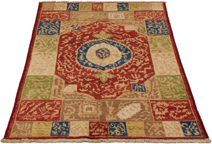 Indian Shalimar 5'0" x 7'10" Hand-knotted Wool Rug 