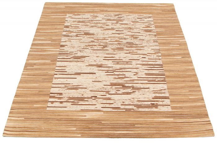 Argentina Cowhide Patchwork 5'0" x 8'0" Handmade Leather Rug 