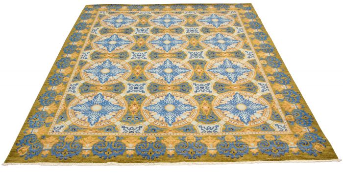 Pakistani Lahore Finest Collection 9'2" x 11'9" Hand-knotted Wool Rug 