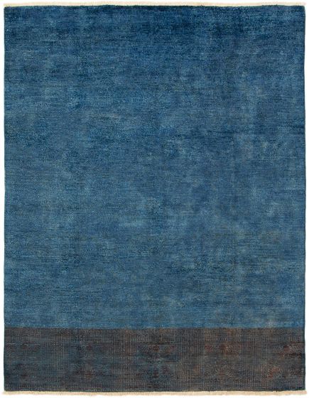 Indian Vibrance 7'10" x 9'10" Hand-knotted Wool Rug 