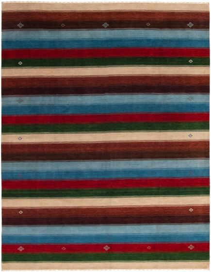 Indo Gabbeh 9'2" x 11'10" Hand-knotted Wool Rug 