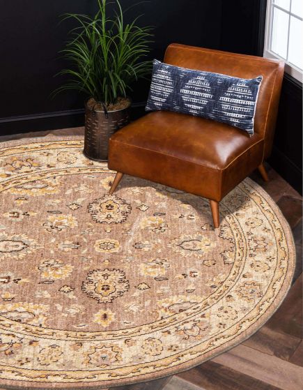 Pakistani Peshawar Oushak 5'2" x 5'2" Hand-knotted Wool Rug 