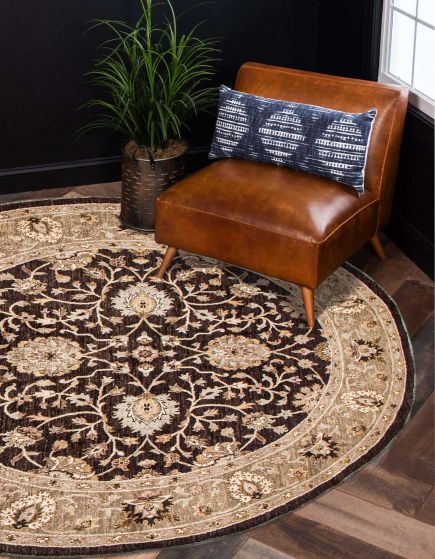 Pakistani Peshawar Oushak 8'0" x 8'0" Hand-knotted Wool Rug 