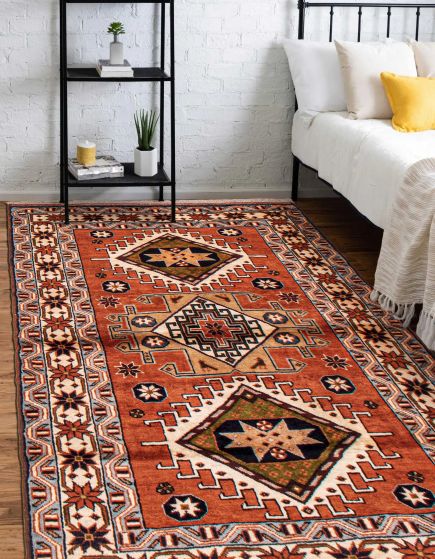 Persian Style 3'11" x 6'5" Hand-knotted Wool Rug 