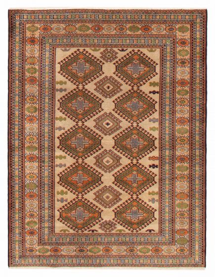 Afghan Teimani 4'4" x 5'7" Hand-knotted Wool Rug 