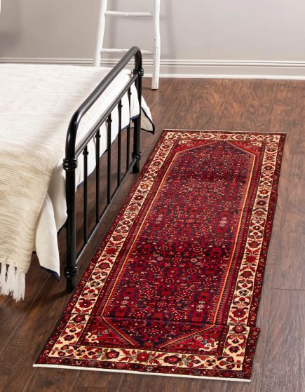 Persian Style 4'4" x 14'1" Hand-knotted Wool Rug 