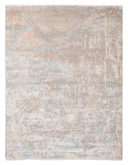 Indian Legacy 6'0" x 7'11" Hand-knotted Silk & Wool Rug 