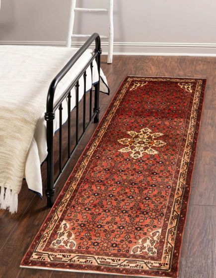 Persian Style 3'10" x 9'10" Hand-knotted Wool Runner Rug 