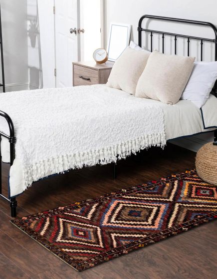 Persian Style 3'5" x 9'9" Hand-knotted Wool Runner Rug 