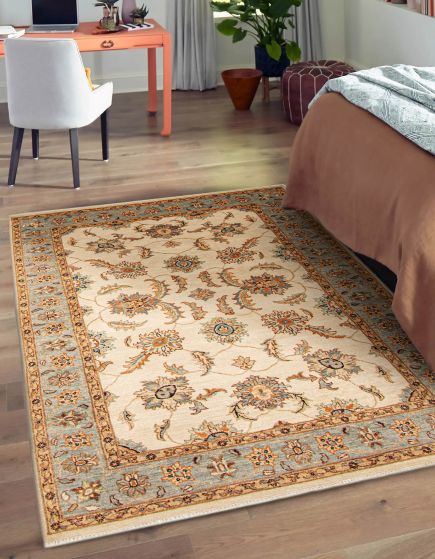 Indian Jamshidpour 4'0" x 6'0" Hand-knotted Wool Rug 