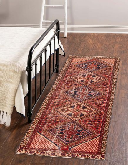 Turkish Konya Anatolian 3'1" x 9'5" Hand-knotted Wool Rug 