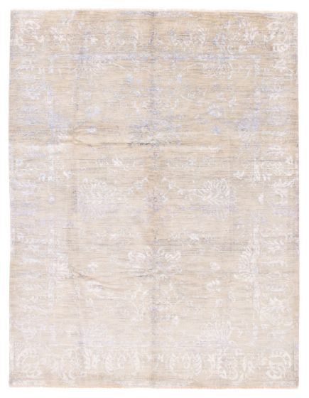 Indian Mystique 7'10" x 9'10" Hand-knotted Silk & Wool Rug 