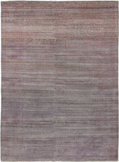 Indian Elixir 4'10" x 6'7" Hand-knotted Bamboo Silk Rug 