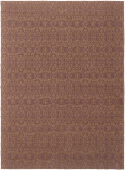 Indian Collage 4'9" x 6'7" Handmade Chenille Rug 