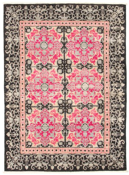 Pakistani Lahore Finest Collection 5'1" x 7'0" Hand-knotted Wool Rug 