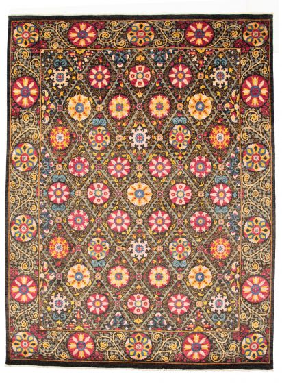 Pakistani Lahore Finest Collection 9'0" x 12'1" Hand-knotted Wool Rug 