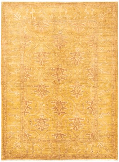 Pakistani Peshawar Oushak 6'6" x 8'10" Hand-knotted Wool Rug 