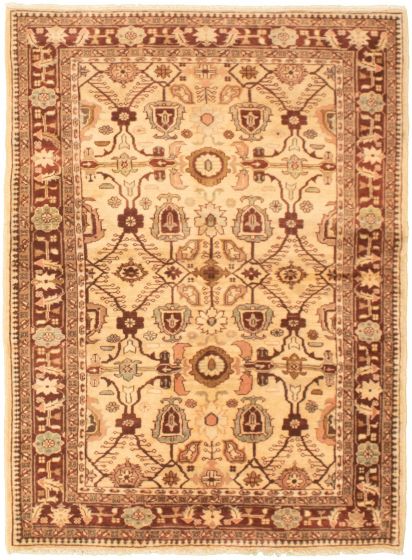 Indian Chobi Twisted 4'4" x 6'0" Hand-knotted Wool Rug 