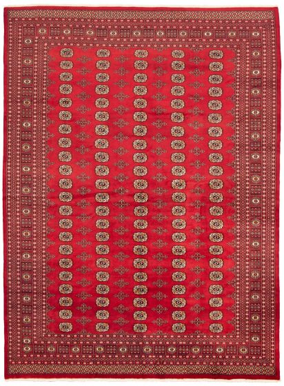 Pakistani Finest Peshawar Bokhara 9'1" x 12'4" Hand-knotted Wool Rug 