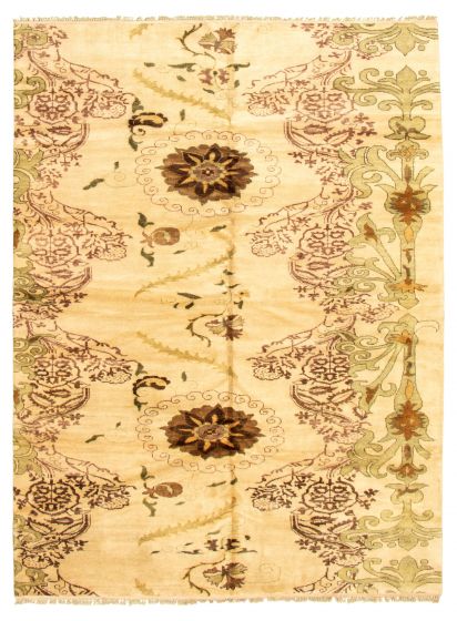 Indian Finest Agra Jaipur 7'4" x 10'0" Hand-knotted Wool Rug 