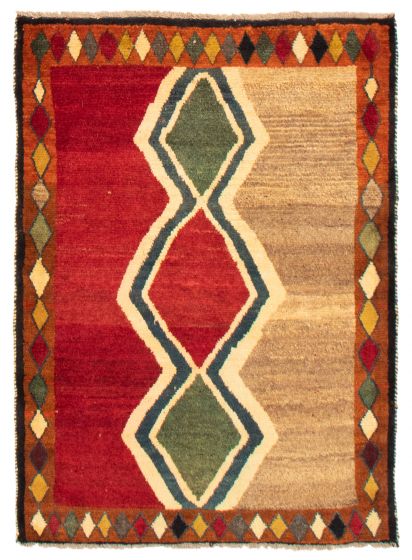 Indian Kashkuli Gabbeh 3'5" x 4'11" Hand-knotted Wool Rug 