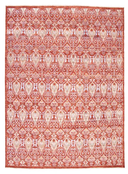 Indian Mystique 10'0" x 13'8" Hand-knotted Silk & Wool Rug 