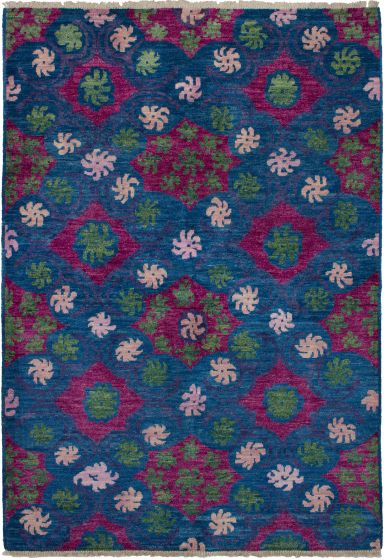 Indian Shalimar 6'2" x 8'9" Hand-knotted Wool Rug 