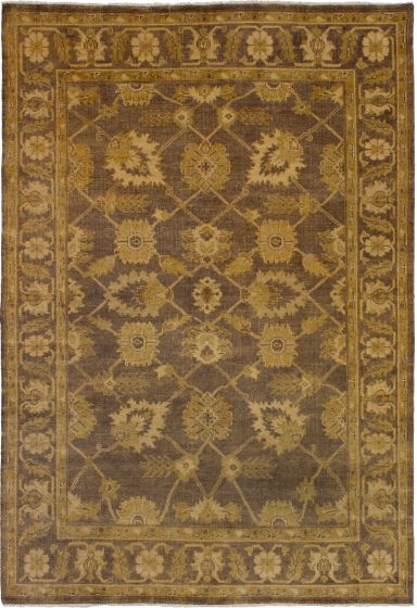 Indian Royal Oushak 6'1" x 8'10" Hand-knotted Wool Rug 
