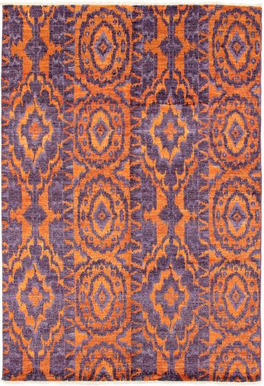 Indian Shalimar 6'2" x 9'1" Hand-knotted Wool Rug 