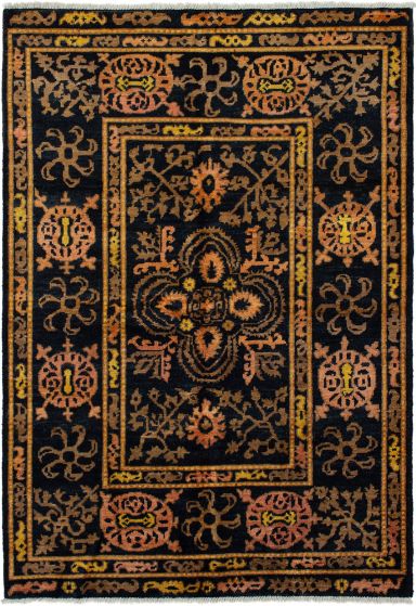 Indian Shalimar 6'1" x 9'0" Hand-knotted Wool Rug 